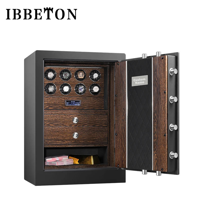 Remontoir pour montres, 'boite a montre' coffret montre coffret à bijoux avec système antivol, écran tactile LCD et déverrouillage par empreinte digitale, avec personnalisation du logo.