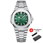 Men's Luxury Quartz Watch Rose Gold Waterproof Luminous Wristwatch Date Display Fashion Business Watches for Men Gift Box