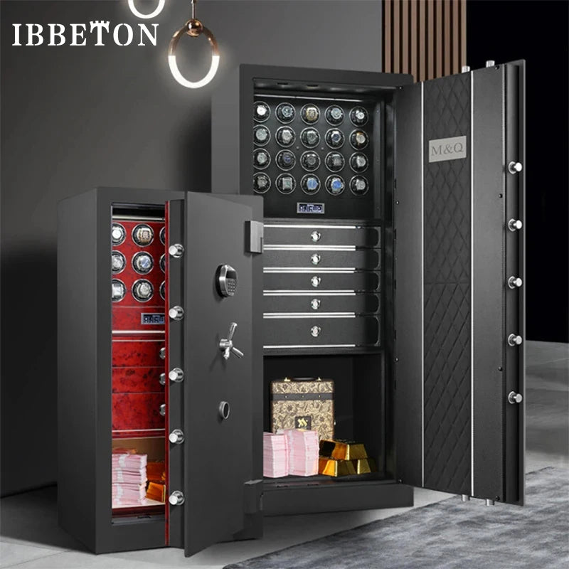 Remontoir pour montres, 'boite a montre' coffret montre coffret à bijoux avec système antivol, écran tactile LCD et déverrouillage par empreinte digitale, avec personnalisation du logo.