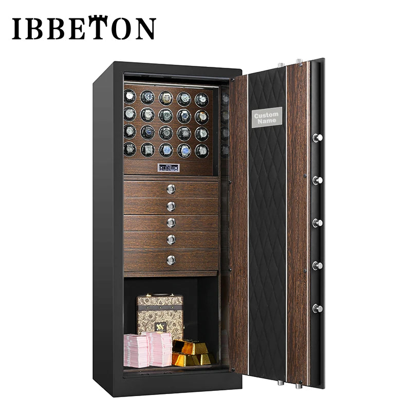Remontoir pour montres, 'boite a montre' coffret montre coffret à bijoux avec système antivol, écran tactile LCD et déverrouillage par empreinte digitale, avec personnalisation du logo.