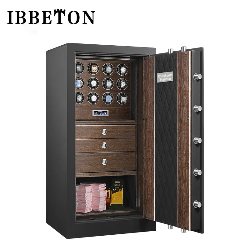 Remontoir pour montres, 'boite a montre' coffret montre coffret à bijoux avec système antivol, écran tactile LCD et déverrouillage par empreinte digitale, avec personnalisation du logo.