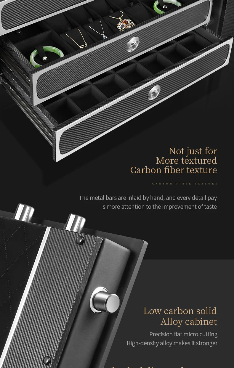 Remontoir pour montres, 'boite a montre' coffret montre coffret à bijoux avec système antivol, écran tactile LCD et déverrouillage par empreinte digitale, avec personnalisation du logo.