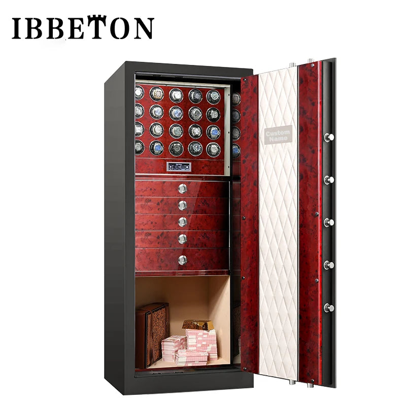 Remontoir pour montres, 'boite a montre' coffret montre coffret à bijoux avec système antivol, écran tactile LCD et déverrouillage par empreinte digitale, avec personnalisation du logo.