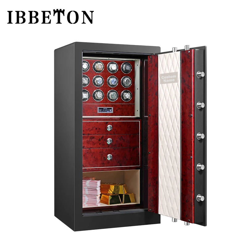 Remontoir pour montres, 'boite a montre' coffret montre coffret à bijoux avec système antivol, écran tactile LCD et déverrouillage par empreinte digitale, avec personnalisation du logo.